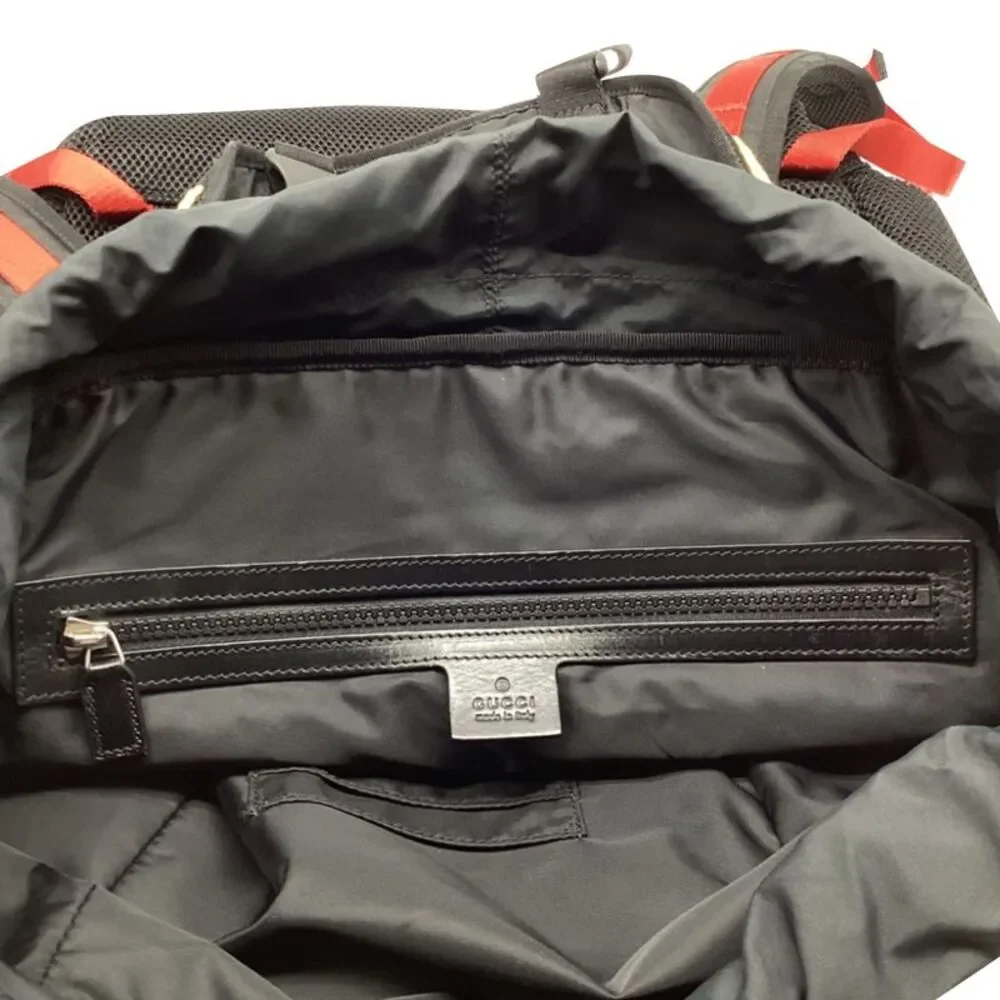 Gucci Hollywood Embroidered Rucksack Backpack in Black Polyester